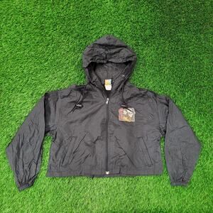 Vintage Disney Mickey Crop Windbreaker Jacket Womens M 23x19